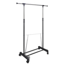 Berkfield Adjustable Clothes Rack 4 Castors 1 Hanging Rail