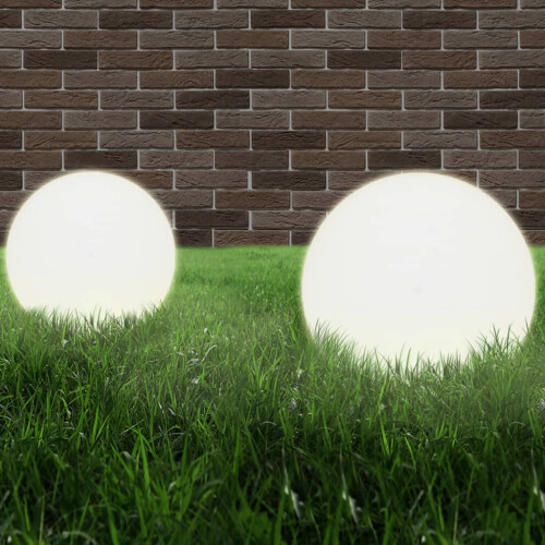 Berkfield LED Bowl Lamps 2 pcs Spherical 40 cm PMMA