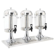 Berkfield Triple Juice Dispenser Stainless Steel 3 x 8 L