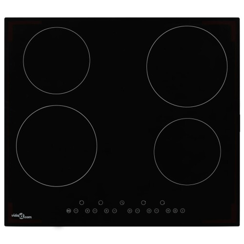 Berkfield Ceramic Hob with 4 Burners Touch Control 6000 W