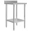 Berkfield Kitchen Work Table with Backsplash 60x60x93 cm Stainless Steel 1