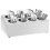 Berkfield Cutlery Holder 8 Grids Rectangular Stainless Steel 1
