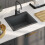 Berkfield Handmade Kitchen Sink Black Stainless Steel 1