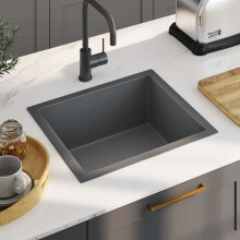 Berkfield Handmade Kitchen Sink Black Stainless Steel
