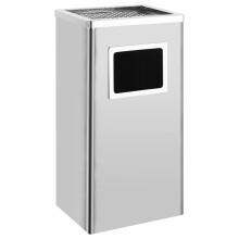 Berkfield Ashtray Dustbin Hotel 45 L Stainless Steel