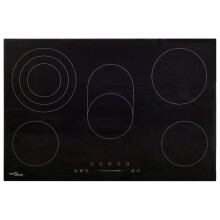 Berkfield Ceramic Hob with 5 Burners Touch Control 90 cm 8500 W