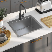 Berkfield Handmade Kitchen Sink Stainless Steel