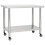 Berkfield Kitchen Work Table with Wheels 100x45x85 cm Stainless Steel 1