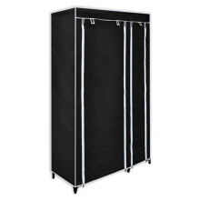 Berkfield Folding Wardrobe Black 110x45x175 cm