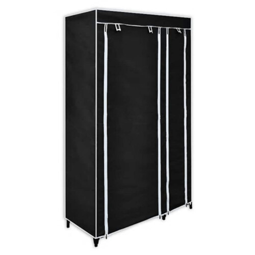 Berkfield Folding Wardrobe Black 110x45x175 cm