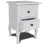 Berkfield Nightstand with 2 Drawers MDF White 1