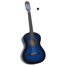 Berkfield Classical Guitar for Beginner Blue 4/4 39" Basswood