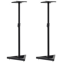 Berkfield Studio Monitor Speaker Stands 2 pcs Black Steel
