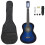 Berkfield 8 Piece Classical Guitar Beginner Set Blue 1/2 34" 1
