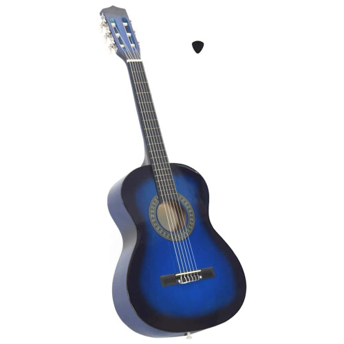 Berkfield Classical Guitar for Beginner and Kids Blue 3/4 36"