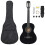 Berkfield 8 Piece Classical Guitar Beginner Set Black 3/4 36" 1