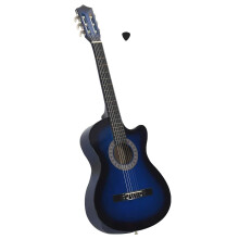 Berkfield Western Classical Cutaway Guitar with 6 Strings Blue Shaded 38