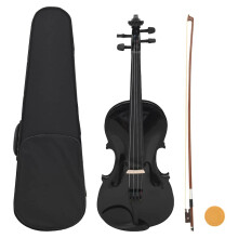 Berkfield Violin Full Set with Bow and Chin Rest Black 4/4