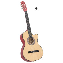 Berkfield Western Acoustic Cutaway Guitar with 6 Strings 38 Basewood