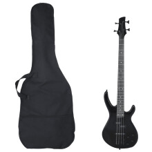 Berkfield Electric Bass Guitar for Beginner with Bag Black 4/4 46"