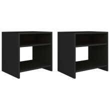 Berkfield Bedside Cabinets 2 pcs Black 40x30x40 cm Engineered Wood