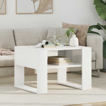 Berkfield Coffee Table with Storage White 66 x 53 x 45 cm Engineered Wood