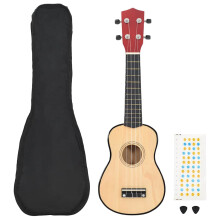 Berkfield Soprano Ukulele Set with Bag for Kids Light Wood 23"