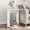Berkfield Side Table White 40 x 38 x 62.5 cm Engineered Wood 1