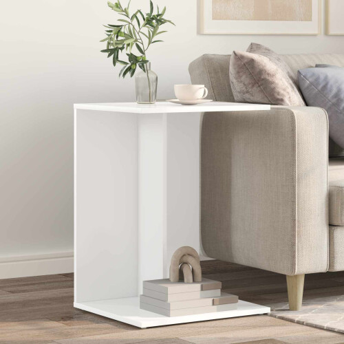 Berkfield Side Table White 45 x 40 x 62.5 cm Engineered Wood