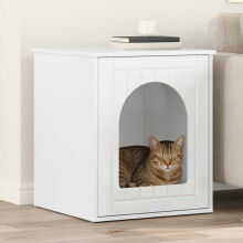 Berkfield Cat House Gloss White 53 x 52 x 62 cm Engineered Wood