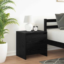 Berkfield Bedside Cabinet Black Oak 45 x 34 x 44.5 cm Engineered Wood