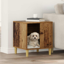 Berkfield Dog House Old Wood 44 x 42 x 49 cm Engineered Wood