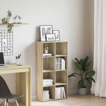 Berkfield Book Cabinet/Sideboard Sonoma Oak 66x30x130 cm Engineered Wood