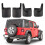 Front & Rear  Guards  Flares Mud Flaps for   JL 2018-2024 Mud  Guards Kit 2