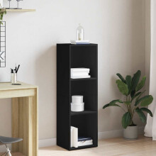 Berkfield Book Cabinet/TV Cabinet Black 36x30x114 cm Engineered Wood