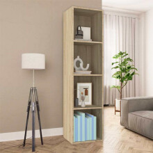 Berkfield Book Cabinet/TV Cabinet Sonoma Oak 36x30x143 cm Engineered Wood