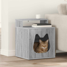 Berkfield Cat House Grey Sonoma 42.5 x 40 x 53.5 cm Engineered Wood