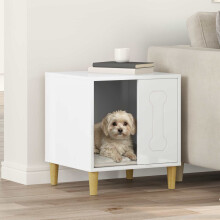Berkfield Dog House Gloss White 44 x 42 x 49 cm Engineered Wood