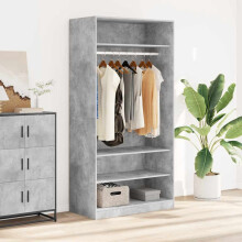 Berkfield Wardrobe Concrete Grey 100x50x200 cm Engineered Wood