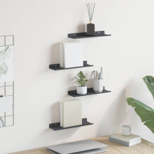 Berkfield Floating Shelf 4 pcs Anthracite 30 x 9 x 2.5 cm Steel
