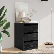 Berkfield Drawer Cabinet Black Oak 41 x 40 x 58 cm Engineered Wood