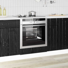 Berkfield Dishwasher Panel Lucca Black Oak 60 x 46 x 81.5 cm