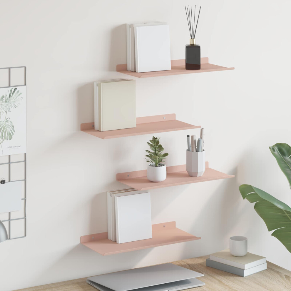 Photos - Other for Repair Berkfield Floating Shelf Wall-mounted 4 pcs Pink 40 x 18 x 2.5 cm Steel