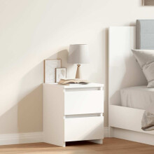 Berkfield Bedside Cabinet White 30x30x40 cm Engineered Wood