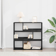 Berkfield Book Shelf Black Oak 100 x 33 x 94.5 cm Engineered Wood