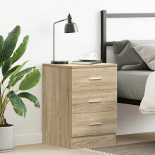 Berkfield Bedside Cabinet Sonoma Oak 38x35x56 cm Engineered Wood