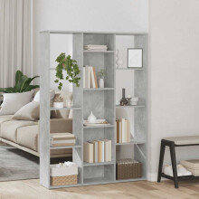 Berkfield Room Divider/Book Cabinet Concrete Grey 100x24x140 cm Engineered Wood