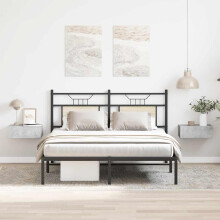 Berkfield Floating Nightstands 2 pcs Concrete Grey 40x30x15 cm Engineered Wood