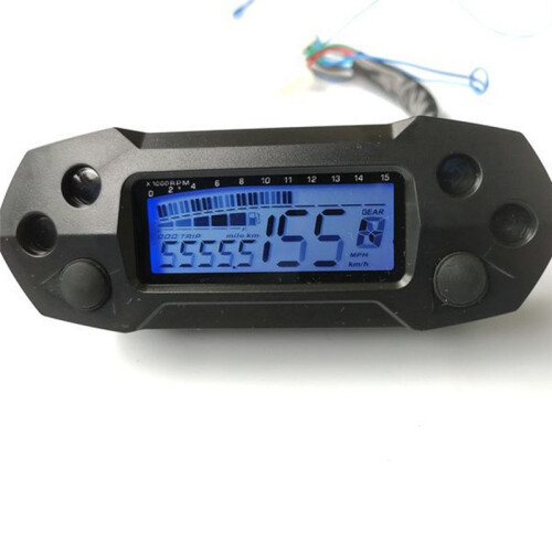 Universal Motorcycle LCD Speedometer Digital Electric Modified  Adjustable Speed Meter Odometer Adjustable Oil Speed 2