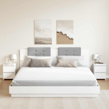 Berkfield Bedside Cabinets 2 pcs White 30x30x40 cm Engineered Wood